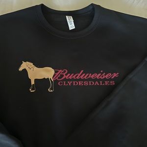 Budweiser Clydesdale black crewneck